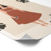 ボホウーマンインテラコッタドレスサマーファッション ポスター (角)