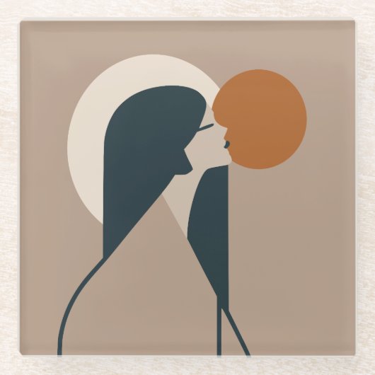 ボホウーマンサン ガラスコースター (正面)