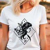 ボホウーマンバタフライフローラ幾何学芸術 トライブレンドTシャツ