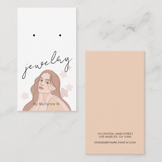 ボホウーマンブティックイヤリングディスプレイカード 名刺 (正面/裏面)
