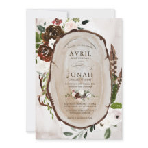 ボホウ素朴ウッド&フローラブルゴーニュバラ結婚ズ