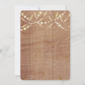 ボホウ素朴ウッド&ライト招待状 招待状 (裏面)