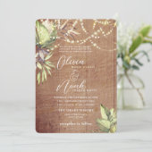 ボホウ素朴ウッド&ライト招待状 招待状 (スタンド正面)