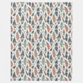 ボホエスニック本格部族先住民羽の矢印 フリースブランケット (正面)