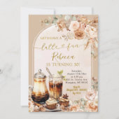 ボホエスプレッソマルティーニラテ大人おもしろい誕生日 招待状 (正面)