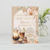 ボホエスプレッソマルティーニラテ大人おもしろい誕生日 招待状 (スタンド正面)