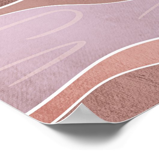 ボホエティックマウンテン風景モダン芸術 ポスター (角)