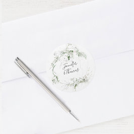 ボホエテリアガーデングリーンリー結婚ボタニカル ラウンドシール