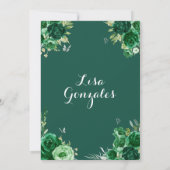 ボホエメラルドグリーンキンセアニェラ招待状 招待状 (裏面)
