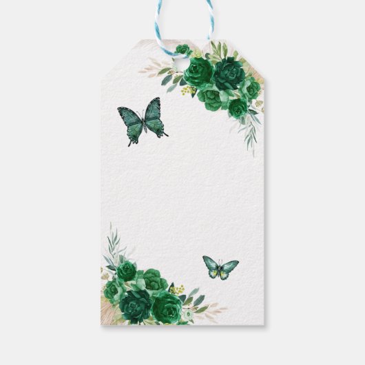 ボホエメラルドグリーンキンセニェラ ギフトタグ (裏面)