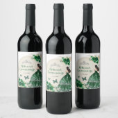 ボホエメラルドグリーンバラプリンセサキンセアニェラ ワインラベル (ボトル)