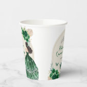 ボホエメラルドグリーンバラプリンセスキンセアニラ 紙コップ (左)