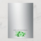 ボホエメラルドバラシルバーウェディングレセプション エンクロージャーカード (裏面)