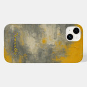 ボホエレガンス抽象芸術マスタード&グレーアート Case-Mate iPhoneケース (裏面 (横))