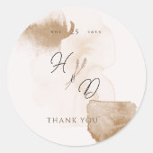 ボホエレガントの水彩色 ラウンドシール (正面)