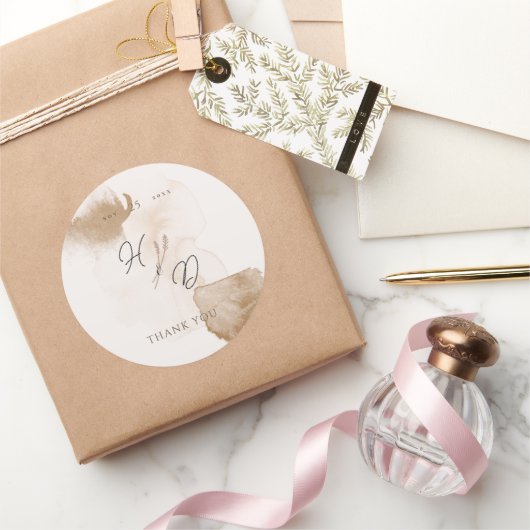 ボホエレガントの水彩色 ラウンドシール (ギフト)