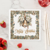 ボホエレガントの緑とクリスマスの金ゴールド鐘 (インサイチュ)