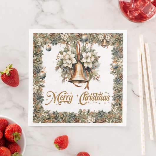 ボホエレガントの緑とクリスマスの金ゴールド鐘 (インサイチュ)