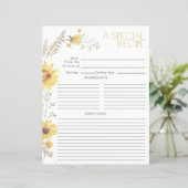 ボホエレガントひまわりブライダルシャワーレシピページ (スタンド正面)