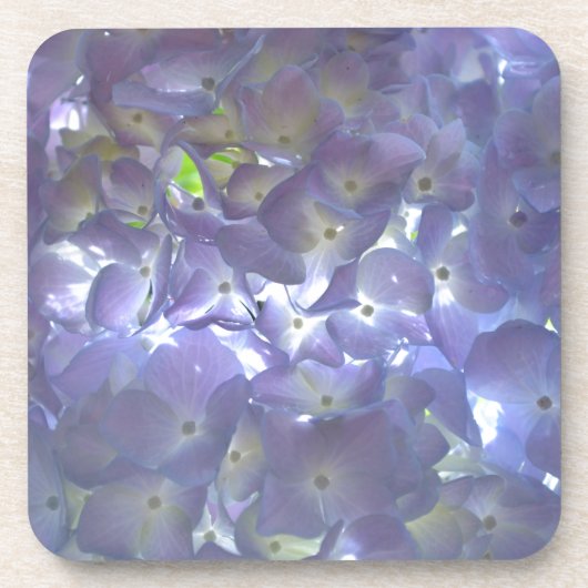 ボホエレガントほこりっぽい薄紫の花模様花 コースター (正面)