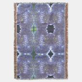 ボホエレガントほこりっぽい薄紫の花模様花 スローブランケット (正面縦)