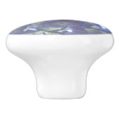 ボホエレガントほこりっぽい薄紫の花模様花 セラミックノブ (側面)
