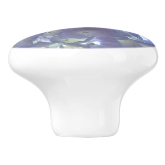 ボホエレガントほこりっぽい薄紫の花模様花 セラミックノブ (側面)