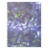 ボホエレガントほこりっぽい薄紫の花模様花 ノートブック (正面)