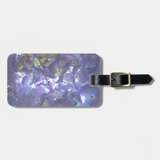 ボホエレガントほこりっぽい薄紫の花模様花 ラゲッジタグ (正面横)