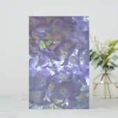 ボホエレガントほこりっぽい薄紫の花模様花 便箋 (スタンド正面)