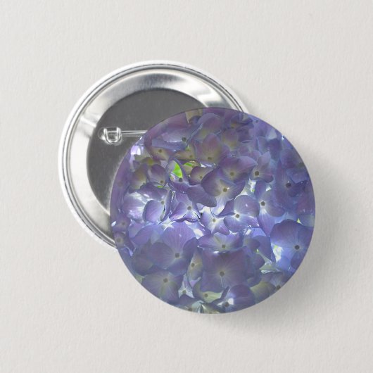 ボホエレガントほこりっぽい薄紫の花模様花 缶バッジ (正面&裏面)