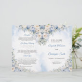 ボホエレガントほこりっぽい青とアイボリーの花式 (スタンド正面)