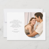 ボホエレガントアークラシックチタイポグラフィ写真結婚 招待状 (裏面)