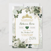 ボホエレガントアーチセージ緑キンセ王室のーニラ 招待状 (正面)