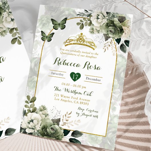ボホエレガントアーチセージ緑キンセ王室のーニラ 招待状