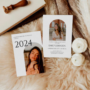 ボホエレガントアーチ卒業 招待状