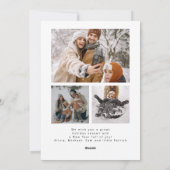 ボホエレガントアーチ4枚の写真メリークリスマス シーズンカード (裏面)