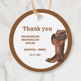 ボホエレガントウエスタンカウボーイ結婚の感謝 フェイバータグ