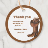 ボホエレガントウエスタンカウボーイ結婚の感謝 フェイバータグ (正面)