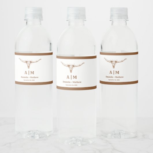 ボホエレガントウエスタンカウボーイ結婚ズ ペットボトルラベル (ボトル)