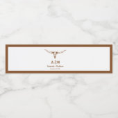 ボホエレガントウエスタンカウボーイ結婚ズ ペットボトルラベル (シングルラベル)