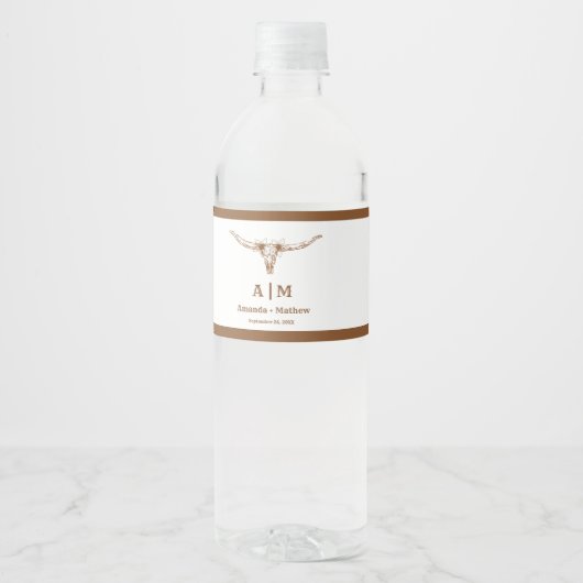 ボホエレガントウエスタンカウボーイ結婚ズ ペットボトルラベル (正面)