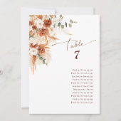 ボホエレガントウエディングレセプションテーブルカード 招待状 (正面)