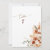 ボホエレガントウエディングレセプションテーブルカード 招待状 (裏面)