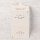 ボホエレガントウエディングRSVPすべて1 オールインワン招待状 (外側)