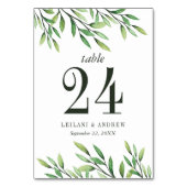 ボホエレガントウォーター色の緑結婚色 テーブルナンバー (裏面)