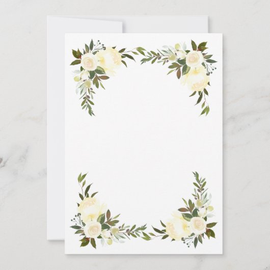 ボホエレガントウォーター色サンゴフローラ 招待状 (裏面)