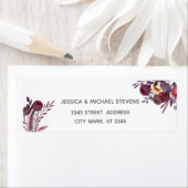 ボホエレガントウォーター色ロマンチックなフローラブーケ ラベル (インサイチュ)