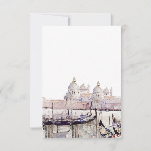 ボホエレガントウォーター色ヴェネツィアScript結婚's サンキューカード (裏面)