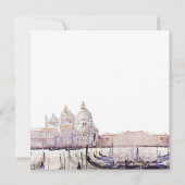 ボホエレガントウォーター色ヴェネツィアScript結婚's 招待状 (裏面)